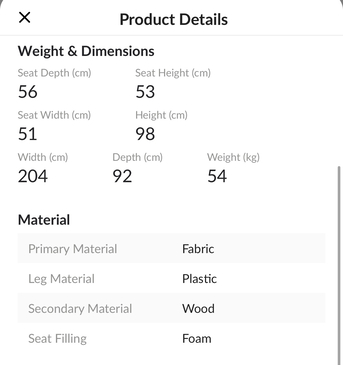 East Riffa, Furniture, BHD 70,  Sofa 3 Seater - All New - Excellent Condition As New 1 Month Old