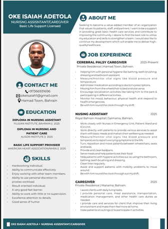 Manama, Job Seekers, Caregiver/Nursing Assistant