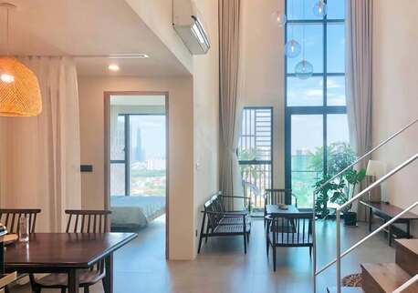 Ho Chi Minh City, Apartments/Houses, VND 31200000/month,  Furnished,  2 BR,  105 Sq. Meter,  Duplex Feliz En Vista Apartment 2 Bedrooms For Rent In District 2