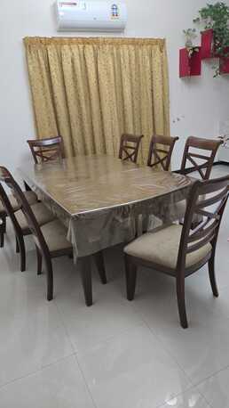 Umm Al Hassam, Furniture, BHD 120,  Wooden Dining Table With 8 Chairs