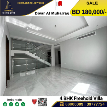 Muharraq, Real Estate For Sale, BHD 180000,  4 BR,  High Quality Freehold Villa For Sale In Diyar Al Muharraq