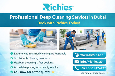 Dubai, Cleaning, Professional Deep Cleaning Services In Dubai &ndash; Book With Richies Today!