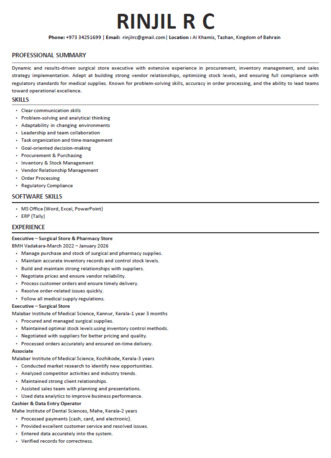 Manama, Job Seekers, Store & Vendor Management Executive