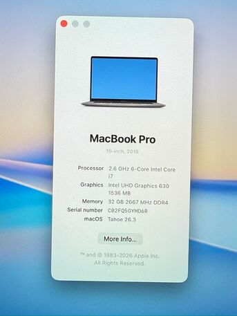 Dubai, Computers, AED 1850,  Macbook Pro 16" Display 32 Gb Ram 500Gb SSD