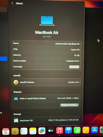 Riyadh, Computers, SAR 3000,  MACBOOK Air M2 Laptop