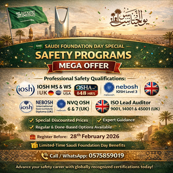Dammam, Training, Foundation Day Limited Offer &ndash; Upgrade To Global Safety Certifications