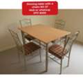 BHD 27,  🌍🌐Dinning Table With 4 Chairs In Good Condition For Sale With Delivery