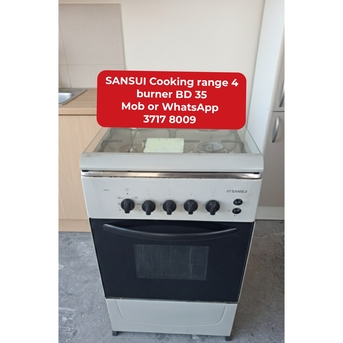 Manama, Appliances, BHD 35,  🌍🌐SANSUI Cooking Range 4 Burner In Good Condition For Sale With Delivery
