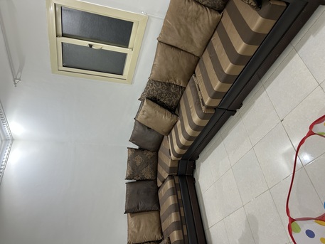 Azizia, Furniture, SAR 600,  Sofa Set (9Seater) & Wooden Cot Small