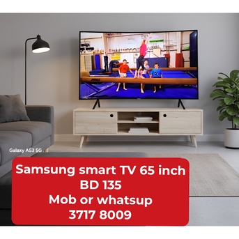 Manama, Appliances, BHD 135,  🌍🌐Samsung Smart Tv 65 Inch In Good Condition For Sale With Delivery