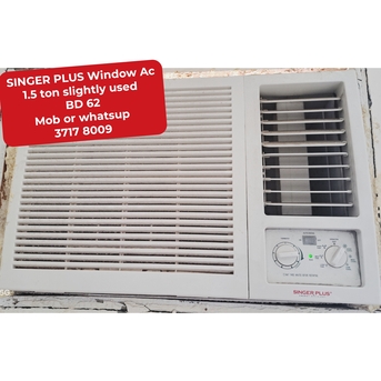 Manama, Air Conditioners, BHD 62,  🌍🌐Singerplus Window Ac 1.5 Ton In Good Condition For Sale With Delivery And Fixing