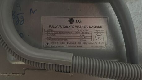 Khobar, Appliances, LG 6.5kg Fully Automatic Washing Machine - Model T8107TEFT0