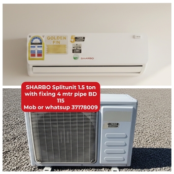 Manama, Air Conditioners, BHD 115,  🌍🌐SHARBO Splitunit 1.5 Ton In Good Condition For Sale With Delivery And Fixing