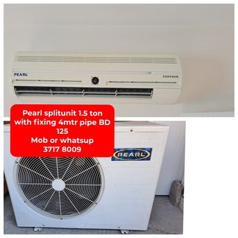 Manama, Air Conditioners, BHD 125,  🌍🌐Pearl Splitunit 1.5 Ton In Good Condition For Sale With Delivery And Fixing