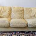 SAR 200,  Give Away 9 Seater Sofa Leather Sofa . Good Condition