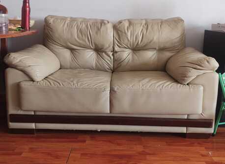 Al Sulaymaniyyah, Furniture, SAR 200,  Give Away 9 Seater Sofa Leather Sofa . Good Condition