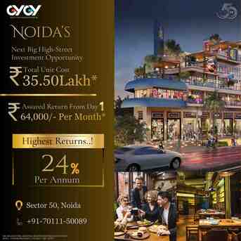 Lucknow, Shops, INR 3550000,  100 Sq. Meter,  GYGY FiveO Sector 50 Noida | Commercial Shops For Sale