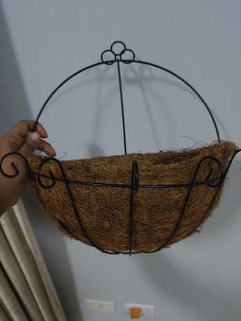 Jubail, Household Items, SAR 10,  Coir Basket Lined Hanging Flower Pots
