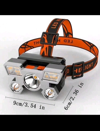 Riyadh, Sporting Goods, SAR 20,  ABS Flashlight Portable USB Rechargeable LED Headlight For Outdoor