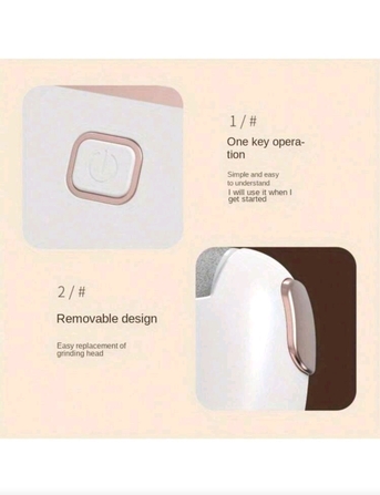 Riyadh, Health & Beauty Items, SAR 30,  Electric Foot Exfoliator, Portable Rechargeable Callus Remover, 2 Grinding Rotating Heads