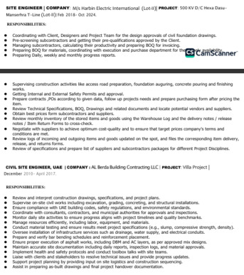 Al Wajh, Job Seekers, Sr Civil Site Engineer