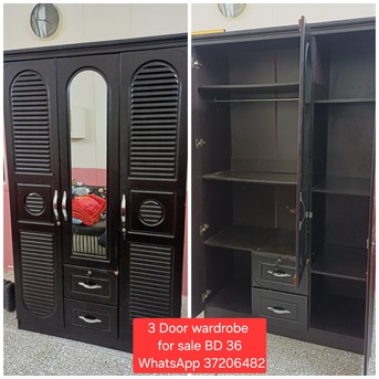 Manama, Furniture, BHD 36,  ✅️ Wardrobe 3 D00R For Sale In Good Condition With Delivery