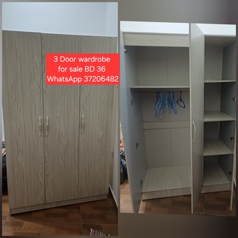 Manama, Furniture, BHD 36,  ✅️ Wardrobe 3 Door For Sale In G00D Condition With Delivery
