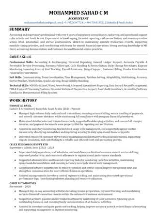 Dammam, Job Seekers, Accountant Seeking Suitable Position