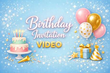 Jaipur, Graphic Design, Birthday Invitation Video | Creative Digital Invite