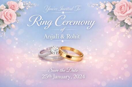 Jaipur, Graphic Design, Ring Ceremony Invitation Video | Engagement Digital Invite