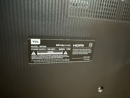 Khobar, Appliances, SAR 800,  TCL 50" TV For Sale In Top Condition