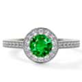 USD 1990,  Premium 0.82ct Lab-Grown Emerald Engagement Ring From GemsNY