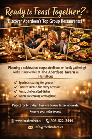 Toronto, Food & Drink, Ready To Feast Together? Discover Aberdeen&rsquo;s Top Group Restaurants