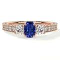 USD 4925,  14k Rose Gold Engagement Rings With Sapphire