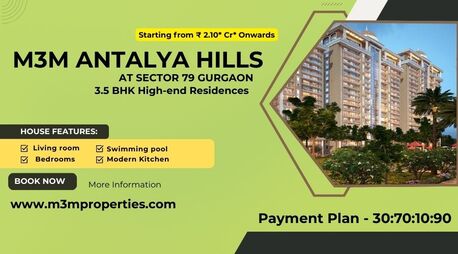 Gurgaon, Rooms Available, INR 21000000/year,  M3M Antalya Hills Sector 79 Gurgaon | Premium Homes Perfect Location