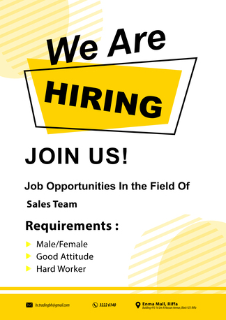 East Riffa, Jobs, SALES PERSON