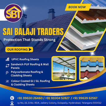 Hyderabad, Real Estate, UPVC Tile Roofing Sheets In Kompally