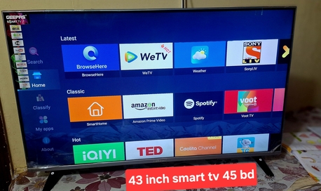 Manama, Appliances, BHD 45,  43 Inch Smart Tv 45 Bd Last Same New Msg Wts App 3670 8372