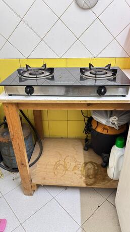 Ras Rumman, Furniture, BHD 15,  Long Kitchen Cupboard And Table. Large Glass Mirror.