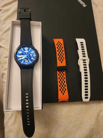 Al Ulaya, Watches, SAR 550,  SAR 550, Samsung Galaxy Watch4 Classic 46mm Smart Watch With Rotating Bezel & 2 ExtraStrap