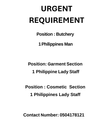 Khobar, Jobs, Urgent Hiring Supermarket