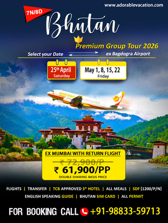Kolkata, Travel, Customized Bhutan Package Tour From Mumbai