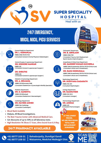 Hyderabad, Health, General Medicine In Bahadhurpally | SV Super Specialty Hospital