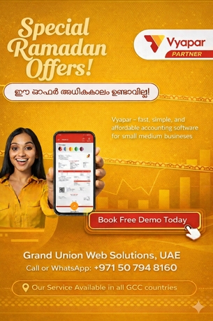 Riyadh, Accounting, Vyapar App Software Partner, Grand Union Web Solutions UAE And GCC