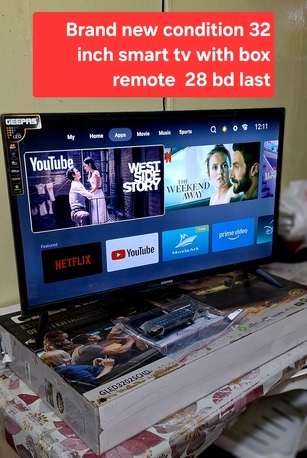 Manama, Electronics, BHD 28,  Brand New Condition Less Use 32 Inch Smart Tv With Box And Remote 28 Last Msg Wts Ap