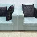SAR 4500,  10 Seater Sea Green Sofa Set With Curtain &ndash; Excellent Condition &ndash; 4500 SR (Negotiable)