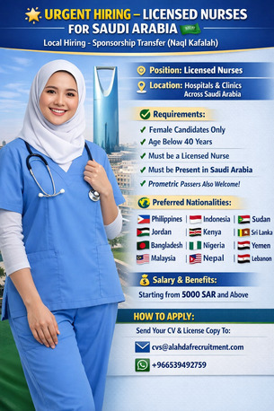 Riyadh, Jobs, Nurse