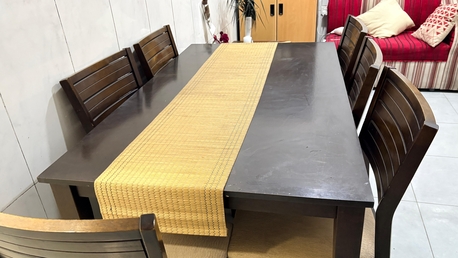 Salmabad, Furniture, BHD 40,  Wooden Dining Table With 6 Chair Set