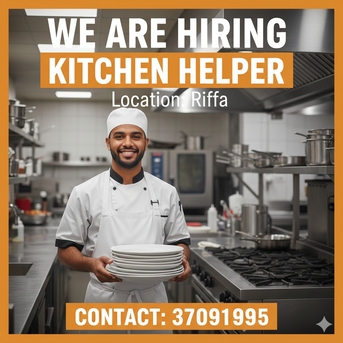 Riffa, Jobs, Kitchen Helper