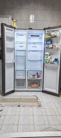 Al Olaya, Household Items, SAR 1300,  Haier Side By Side Refrigerator (Gray)